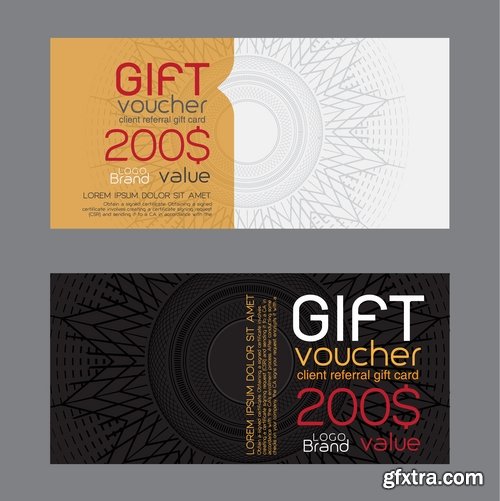 Collection gift certificate business card banner flyer calling card poster 25 EPS