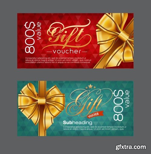 Collection gift certificate business card banner flyer calling card poster 25 EPS