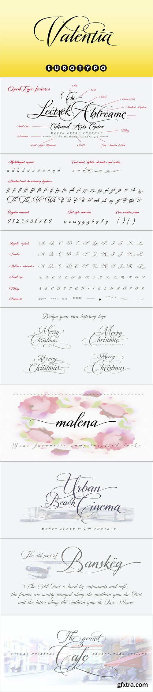 Valentia - Script is Based on Copperplate Style OTF $59