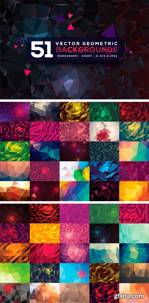 CM 46682 - 51 Vector Geometric Backgrounds V.4