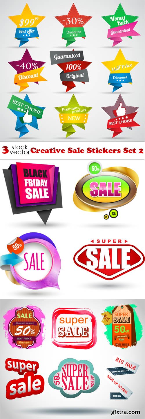 Vectors - Creative Sale Stickers Set 2