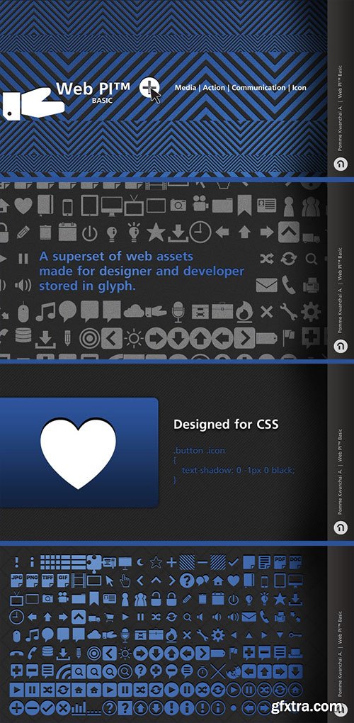 Web PI - Media, Action, Communication, Icon OTF $22