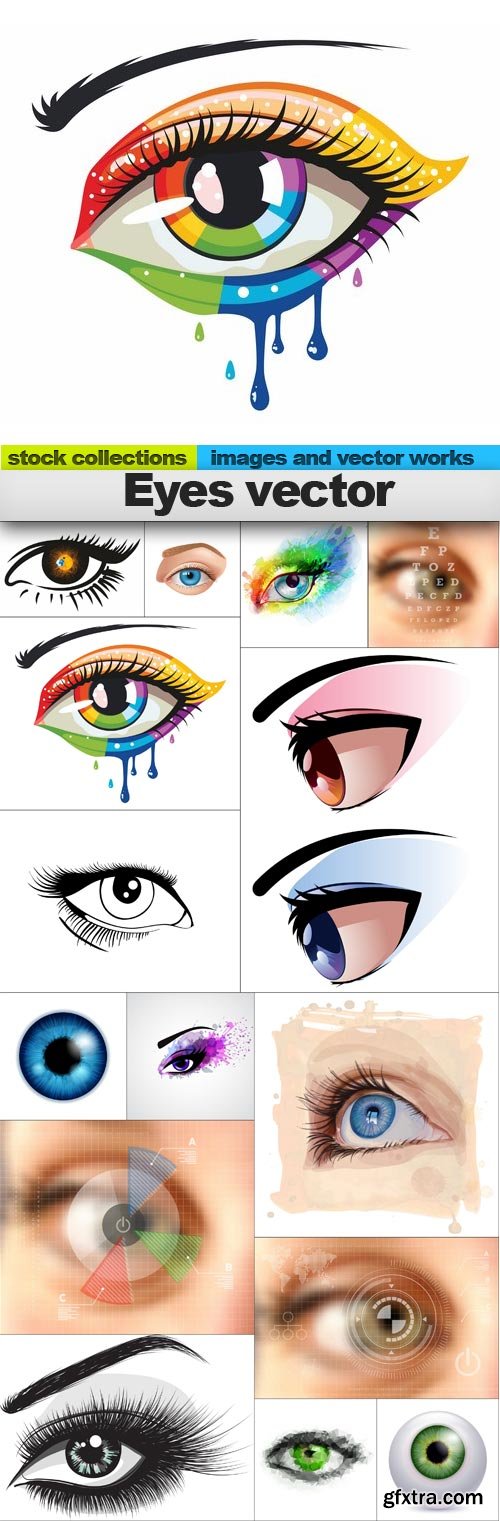 Eyes vector, 15 x EPS