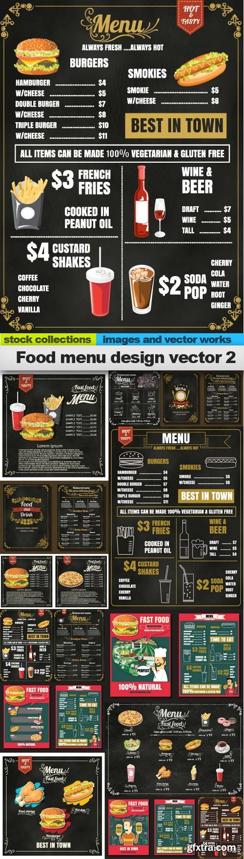 Food menu design vector 2, 15 x EPS