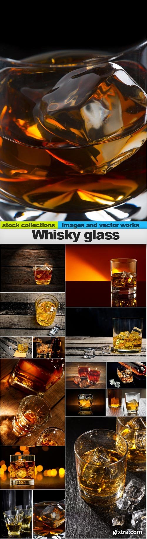 Whisky glass, 15 x UHQ JPEG