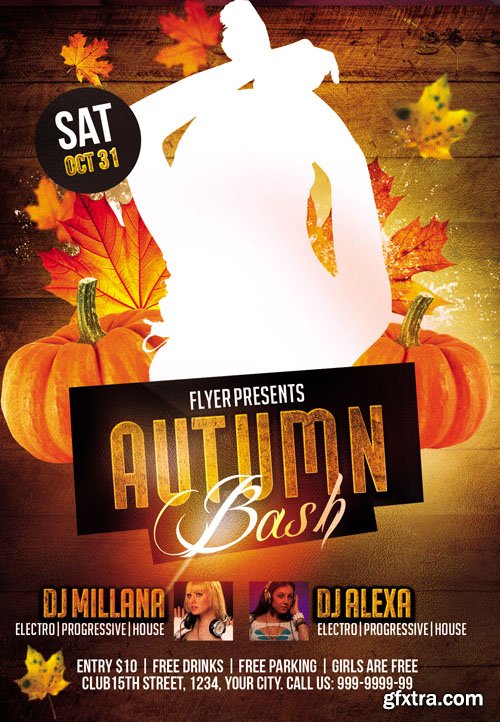 Autumn Bash – Club Flyer PSD Template