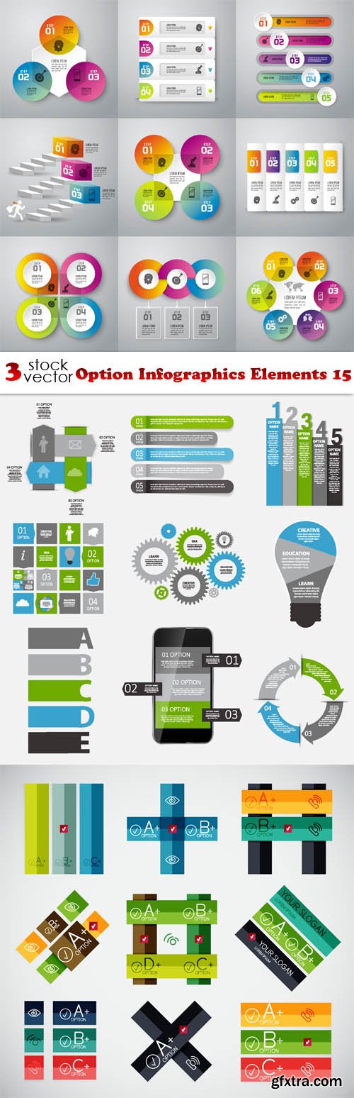 Vectors - Option Infographics Elements 15