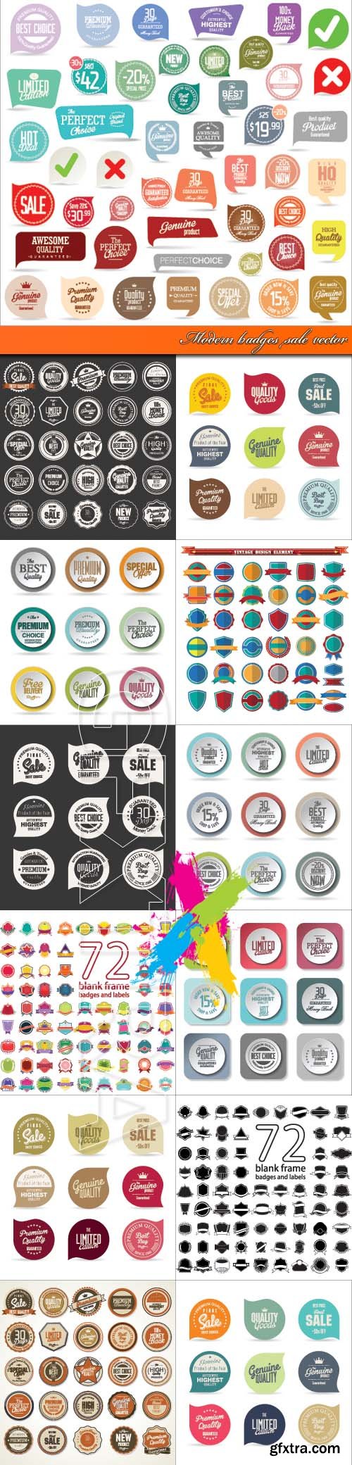 Modern badges sale vector