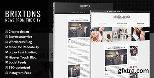 ThemeForest - Brixton v2.0 - Minimal & Personal WordPress Blog Theme - 10309865