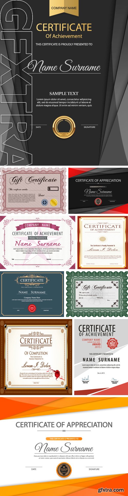 Stock Vectors - Vector certificate template