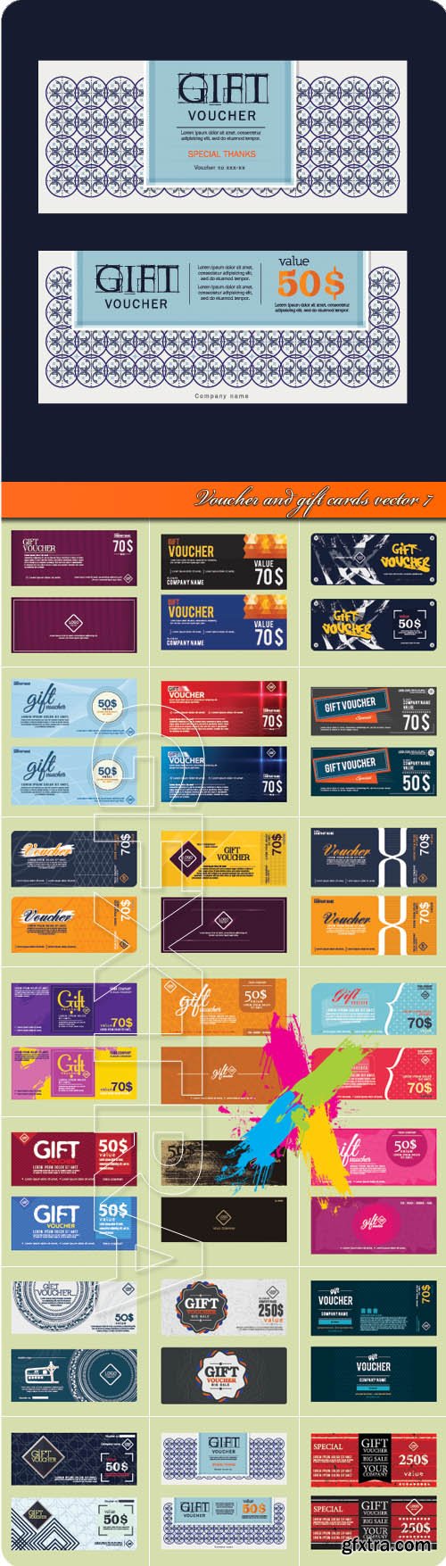 Voucher and gift cards vector 7