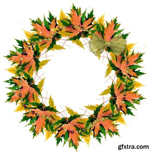 Autumn leaf and Decor from acorns