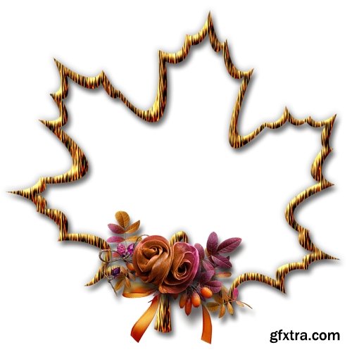 Autumn leaf and Decor from acorns