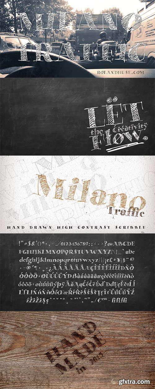 Milano Traffic - Hand-Drawn Quick Sketch Font