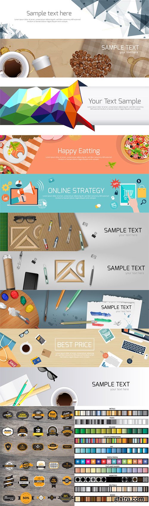 Web Graphics Bundle – 500 Icons, 210 gradients & more