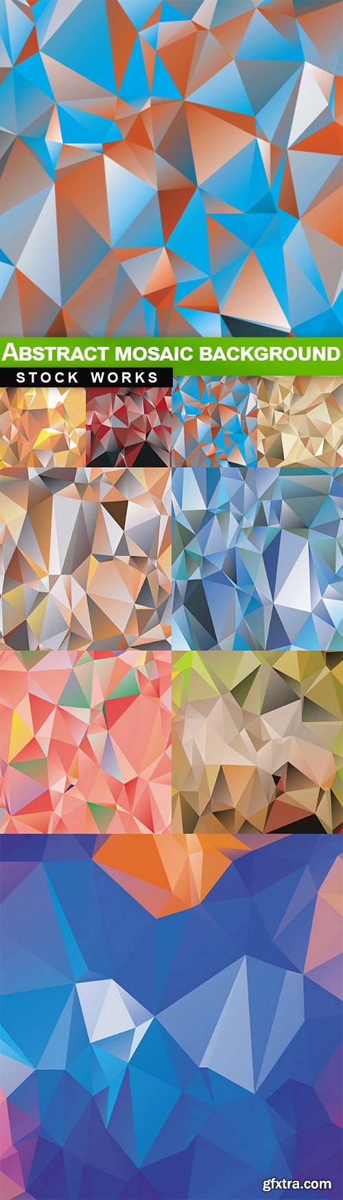 Abstract mosaic background - 9 EPS