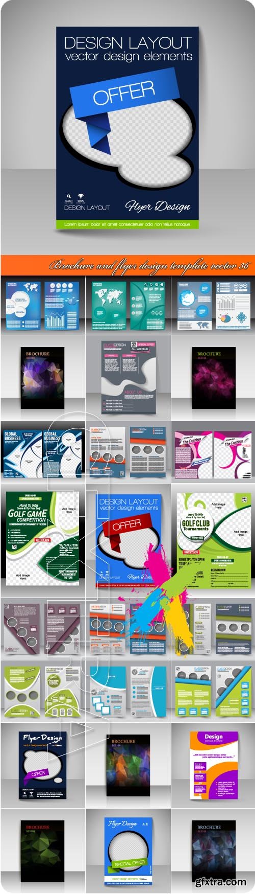 Brochure and flyer design template vector 36