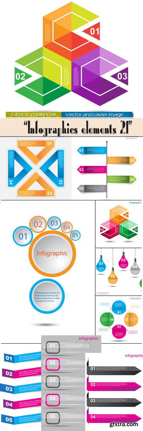 Infographics elements in Vector 21