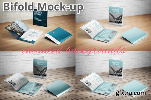 CreativeMarket - Bifold Brochure Mockup 353593