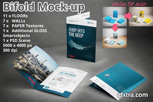 CreativeMarket - Bifold Brochure Mockup 353593