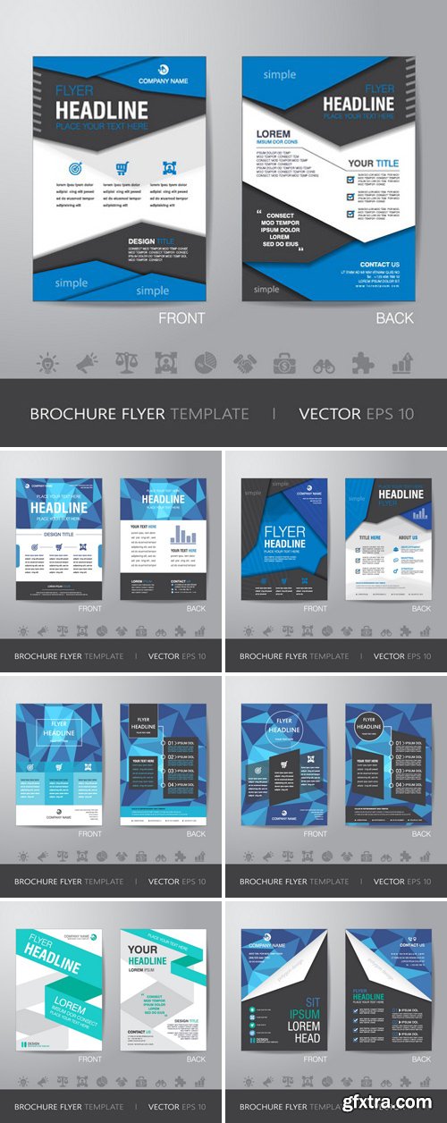 Stock Vectors - Business Brochure Flyer Design Layout Template In A4 Size