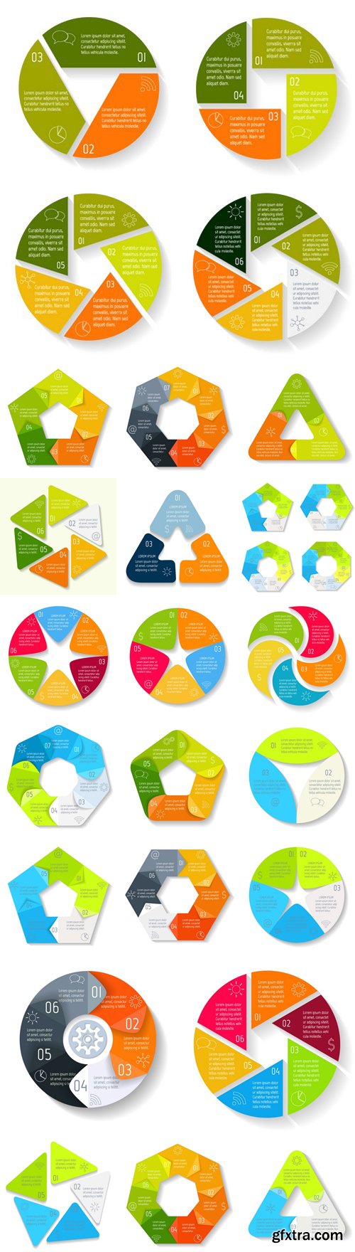 Stock Vectors - Triangle And Circle Infographic Design Templates