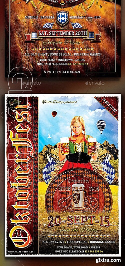 GraphicRiver - Oktoberfest Flyer Bundle 8638321