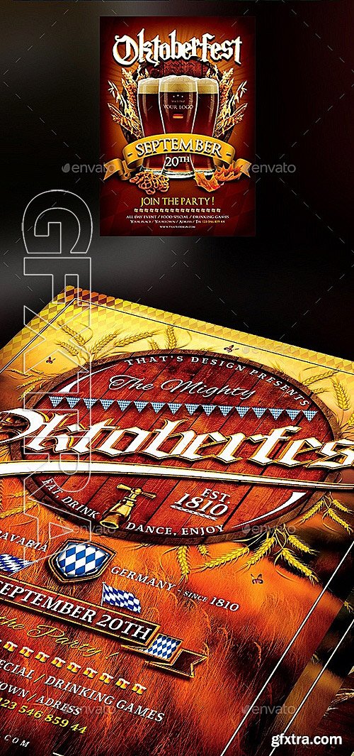 GraphicRiver - Oktoberfest Flyer Bundle 8638321