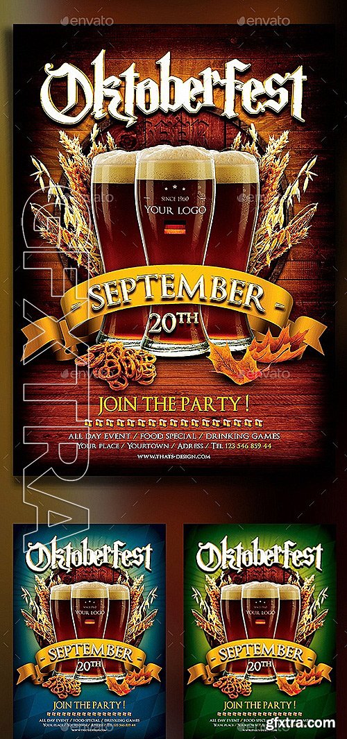 GraphicRiver - Oktoberfest Flyer Bundle 8638321