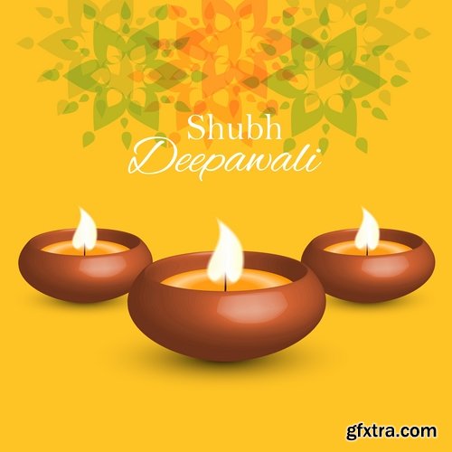 Collection of vector picture Indian holiday Diwali flyer banner poster background 25 EPS