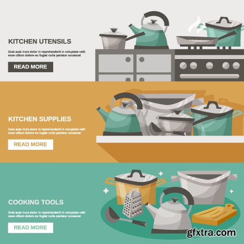 Templates banner flat design concept vector 32