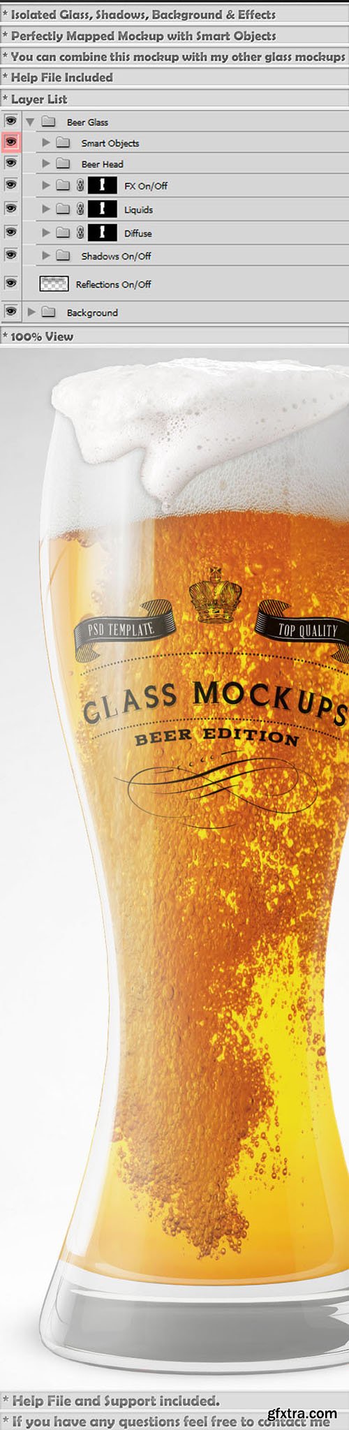 CreativeMarket Glass Mockup - Beer Glass Mockup 1 353466