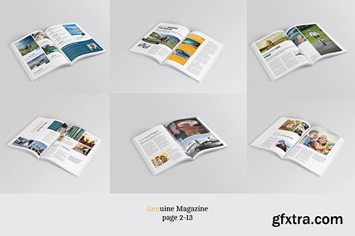 CreativeMarket Genuine Magazine Template 352779