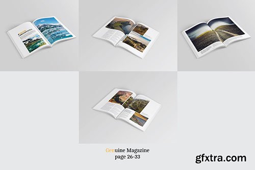 CreativeMarket Genuine Magazine Template 352779