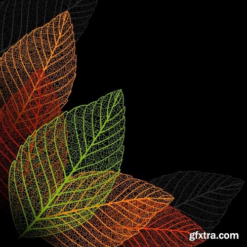 Collection of vector autumn background is a picture poster flyer banner leaf tree #3-25 EPS