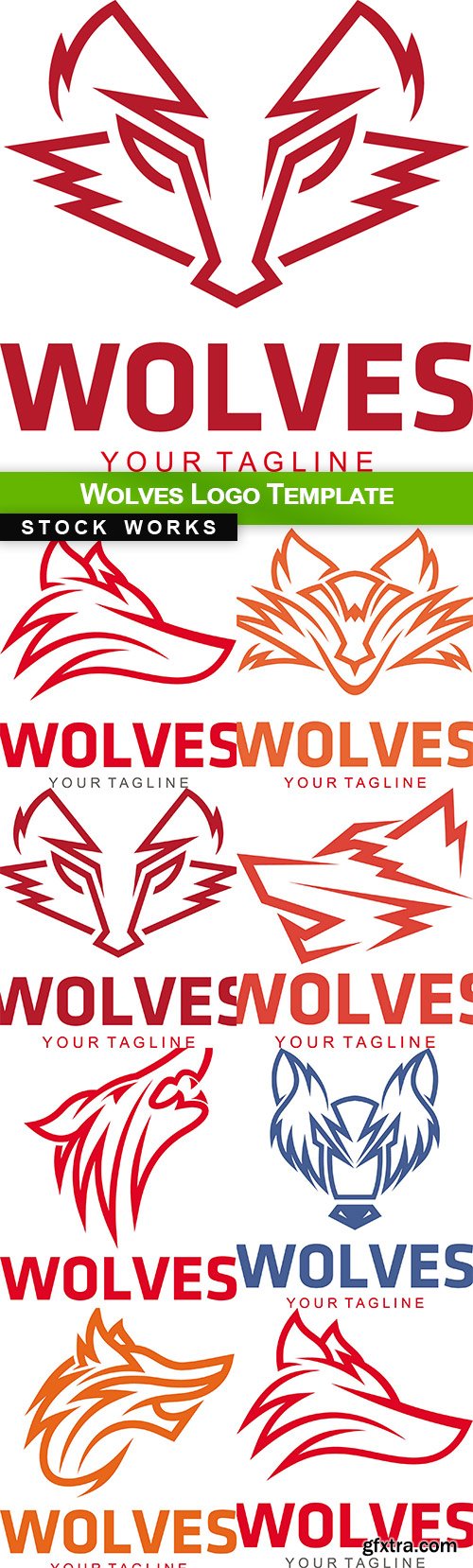 Wolves Logo Template - 8 EPS