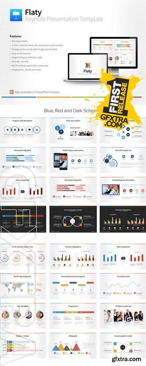 Flaty Keynote Presentation Template - CM 333605