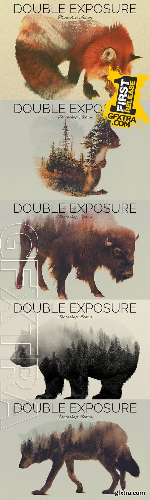 Double Exposure Photoshop Action - CM 353229