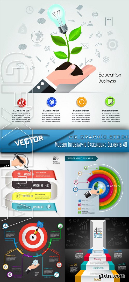 Stock Vector - Modern Infographic Background Elements 48