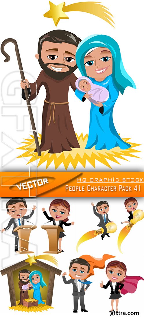 Stock Vector - People Character Pack 41