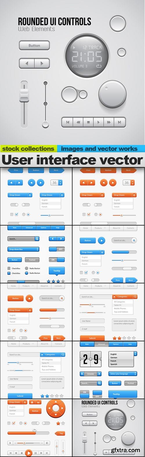 User interface vector, 10 xEPS