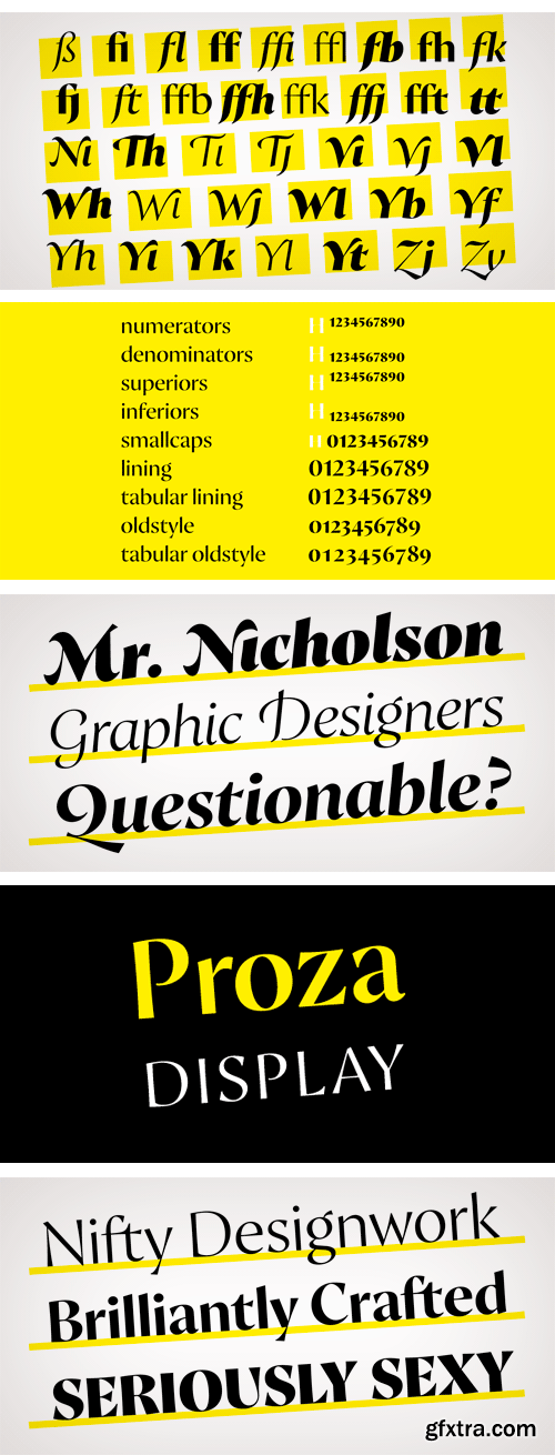 Proza Display Font Family