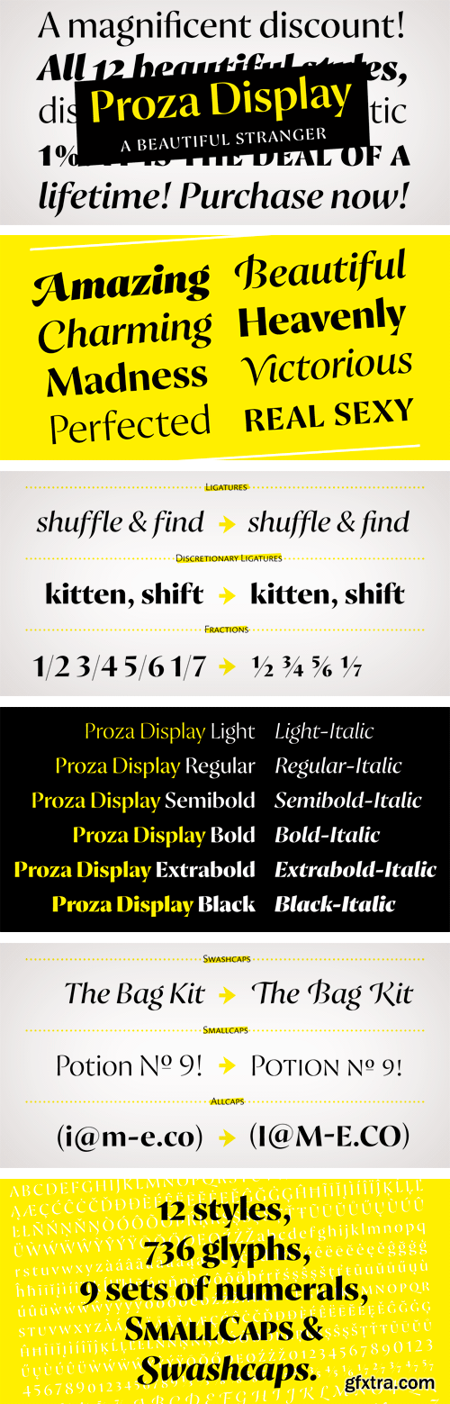 Proza Display Font Family