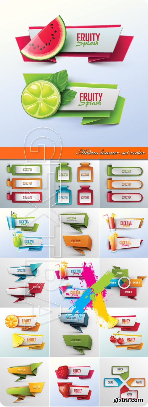 Modern banner set vector