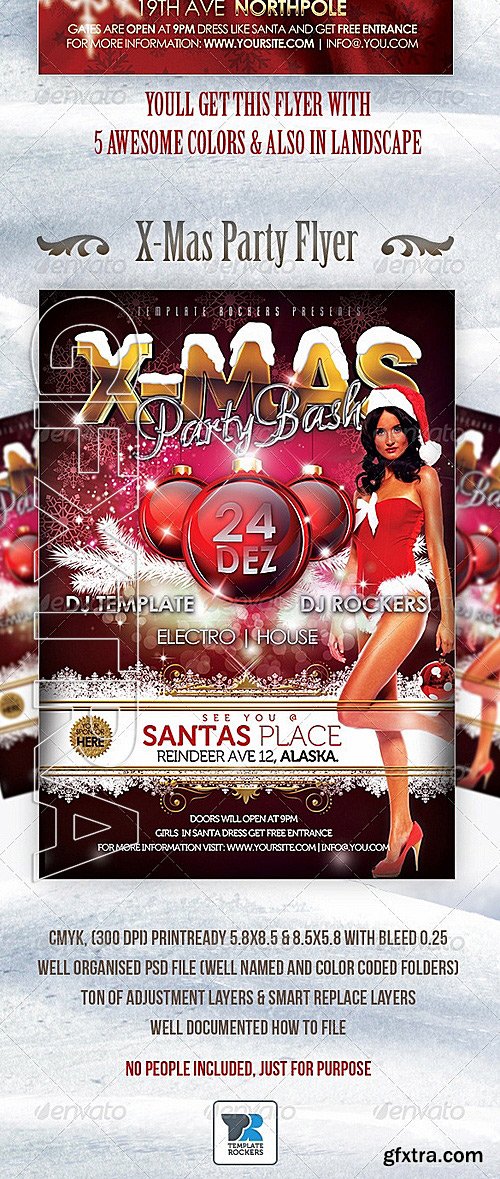 GraphicRiver - The X-Mas Flyer Bundle incl 3 Flyers 989511