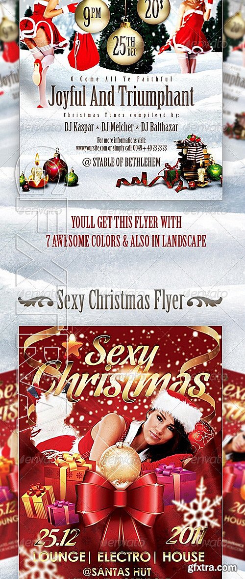 GraphicRiver - The X-Mas Flyer Bundle incl 3 Flyers 989511