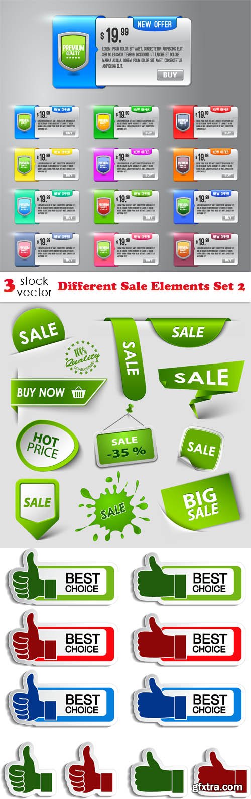 Vectors - Different Sale Elements Set 2