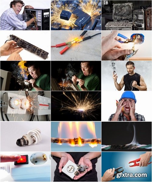 Collection of short-circuiting the electrical wire electrical fire 22 HQ Jpeg