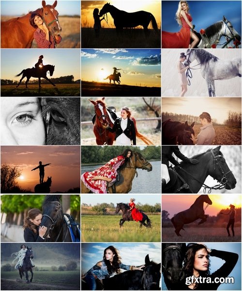 Collection of a beautiful girl and a horse steed 25 HQ Jpeg