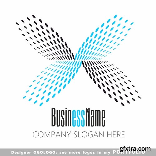 Collection picture vector logo illustration of the business campaign #11-25 EPS